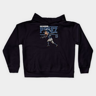 Salvador Perez Kansas City Cartoon Kids Hoodie